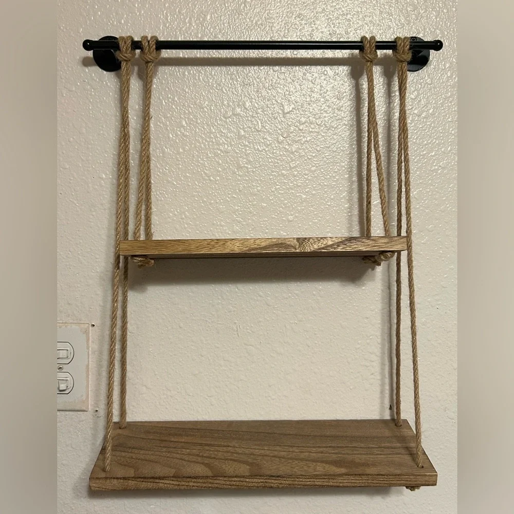 Rustic Brown Floating Shelf - Picture 2 of 6